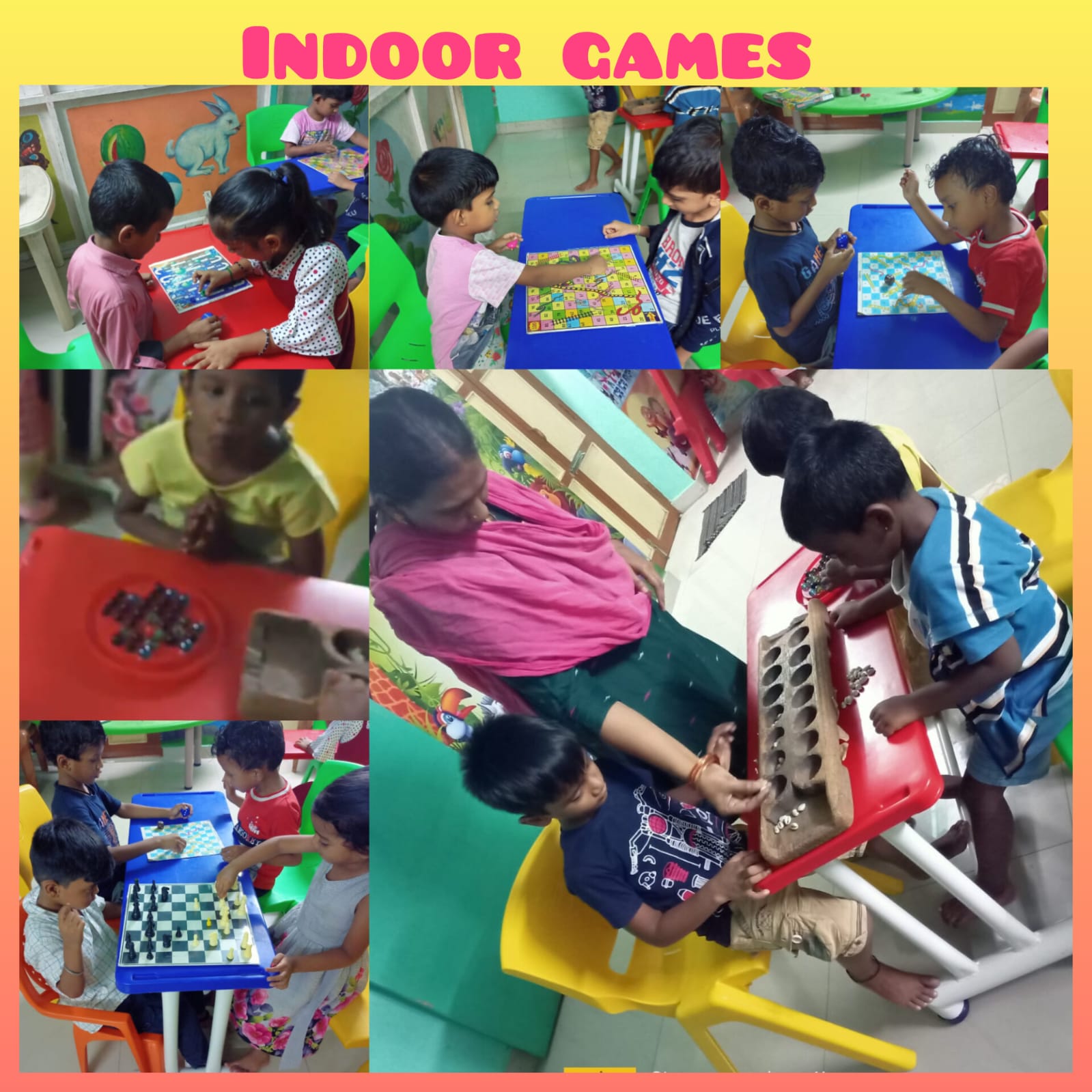 Children doing creative activities